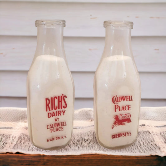 Rich's Dairy Milk Bottle Caldwell Place New York