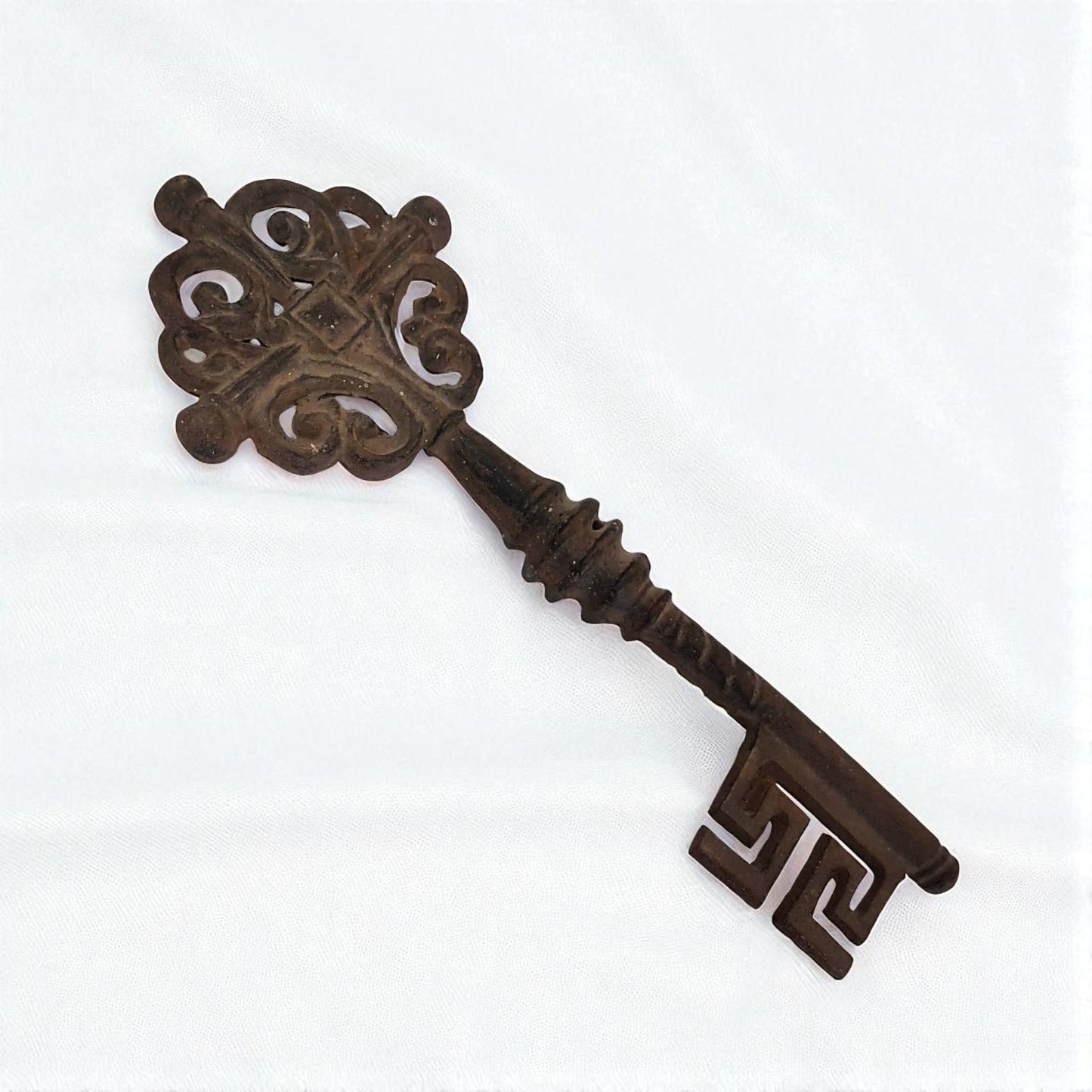 Large Cast Iron Gothic Vintage Key 12"