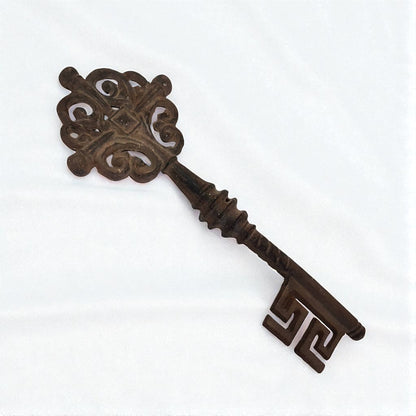 Large Cast Iron Gothic Vintage Key 12"