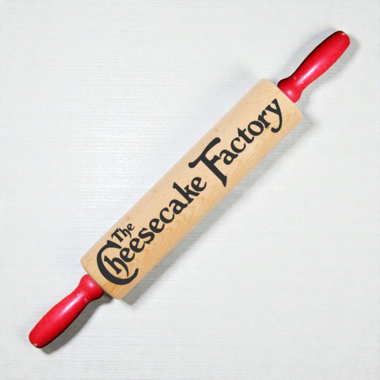 Rustic Country Kitchen Wooden Rolling Pin Decor – “The Cheesecake Factory” Sweet Tooth Bakery Accent