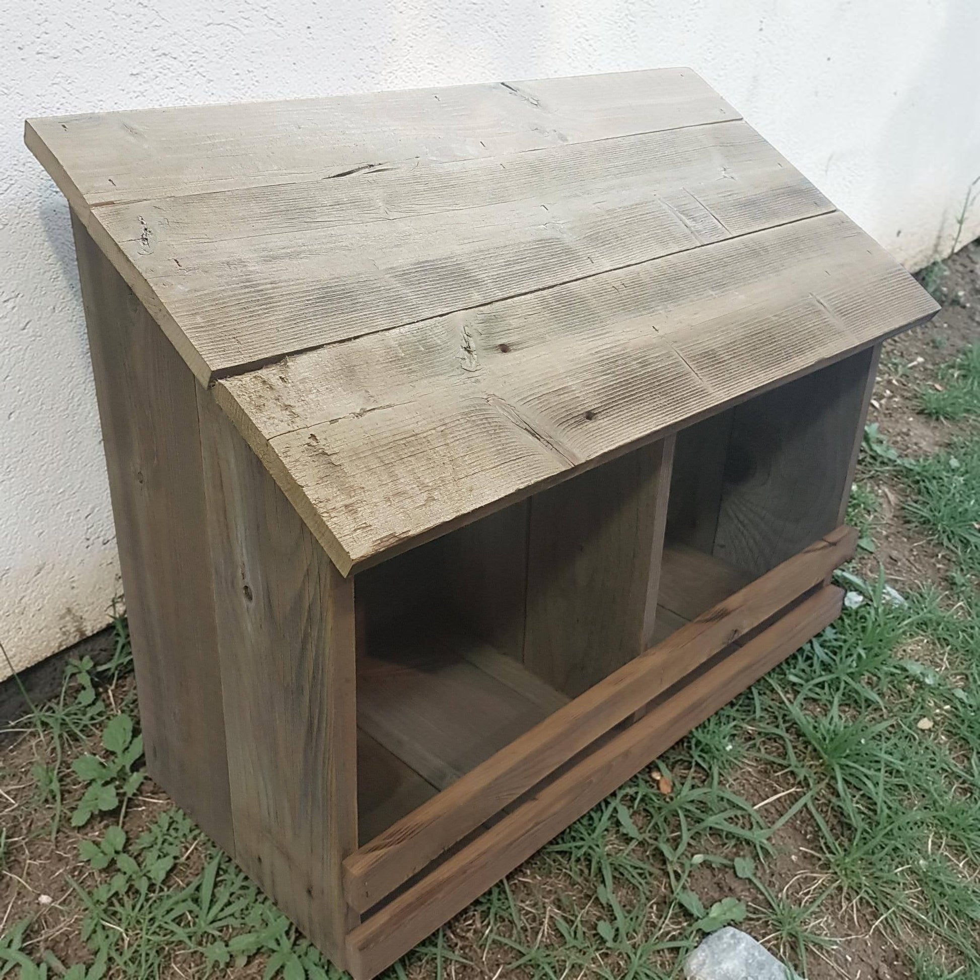 Experience-built chicken nesting box designed for cleaner nests, easier egg collection, and happier hens.