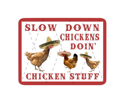 Chicken Coop Sign Warning The Rooster Knows Karate