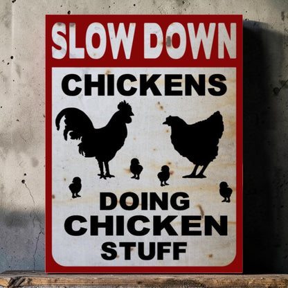 Chicken coop humor wall sign detail
Backyard flock funny farm decor sign