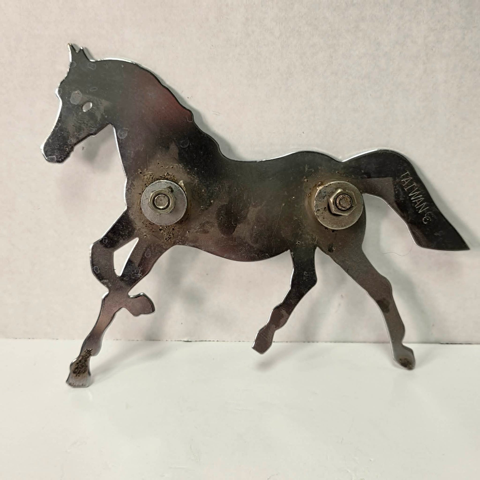 Vintage Chrome Horse Silhouette Cutouts