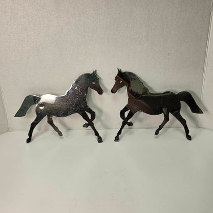 Vintage Chrome Horse Silhouette Cutouts