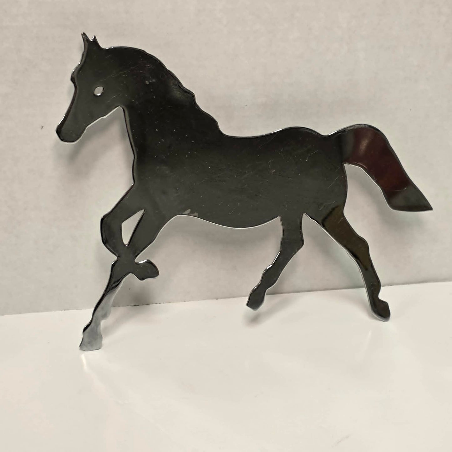 Vintage Chrome Horse Silhouette Cutouts