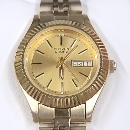 Ladies Citizen Quartz Gold Watch – GN-4W-S Day & Date