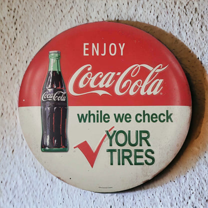 Enjoy Coca-Cola Button Sign