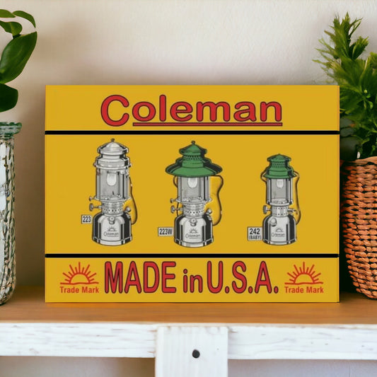 coleman lantern sign 