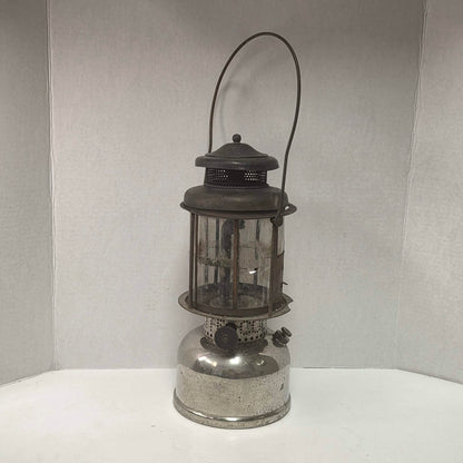 Early 1920s Coleman Model LQ Quick-Lite lantern with mica shade made in Toronto Canada.
