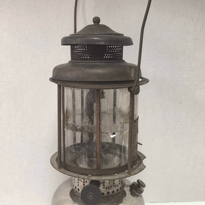 Early 1920s Coleman Model LQ Quick-Lite lantern with mica shade made in Toronto Canada.
