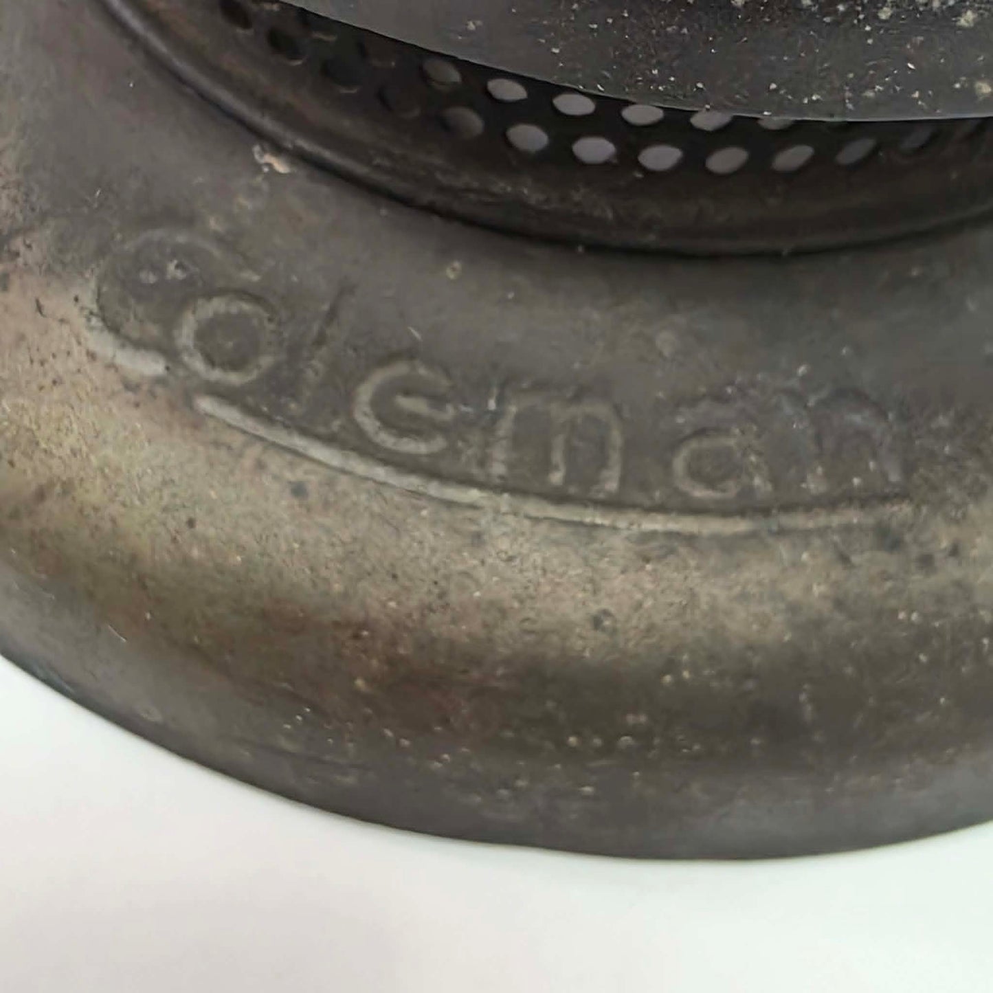 Early 1920s Coleman Model LQ Quick-Lite lantern with mica shade made in Toronto Canada.
