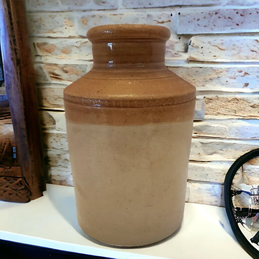 Antique Pickle Crock Stoneware Mustard Jar
