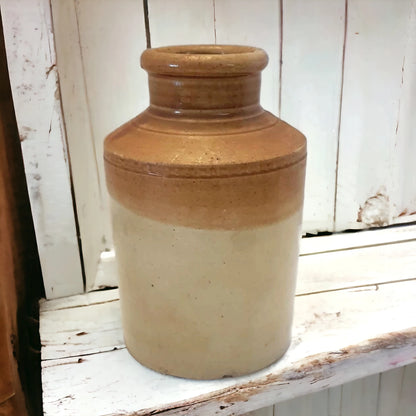 Antique Pickle Crock Stoneware Mustard Jar