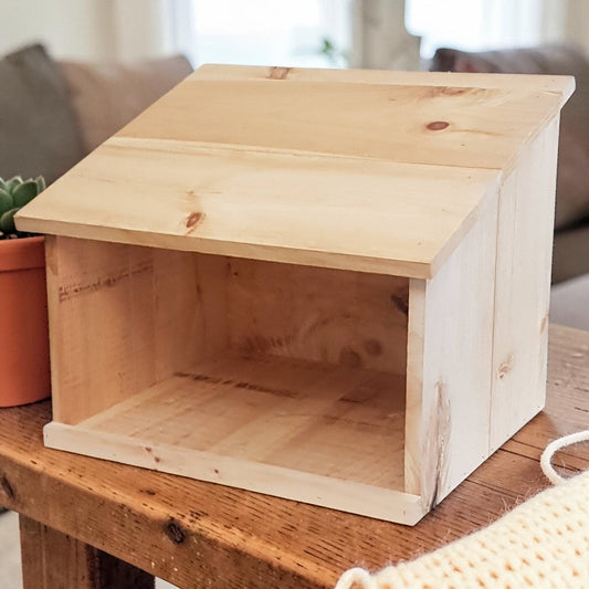 Handcrafted Pine Nesting Box 20x14x14