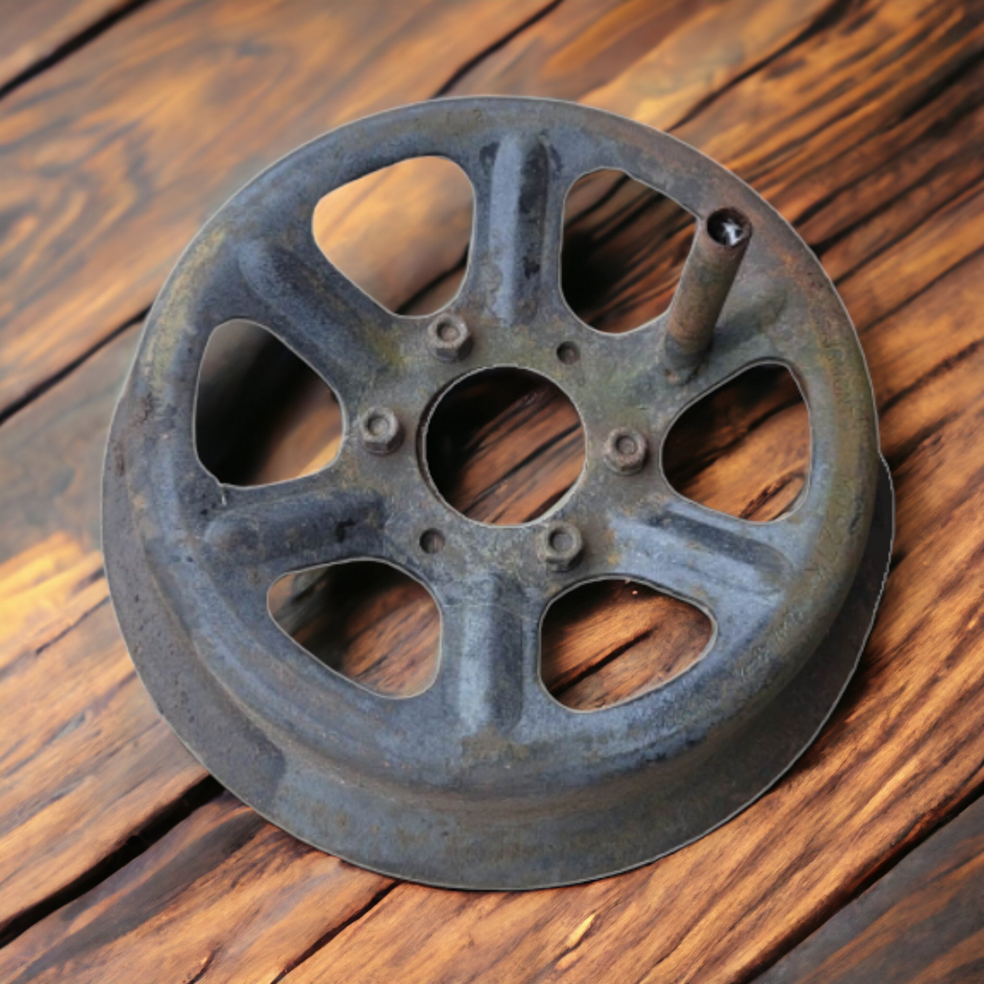Iron Railway Baggage Cart Wheels -  Hit And Miss Engine Cart Wheels Industrial Factory Cart - Wainfleet Trading Post