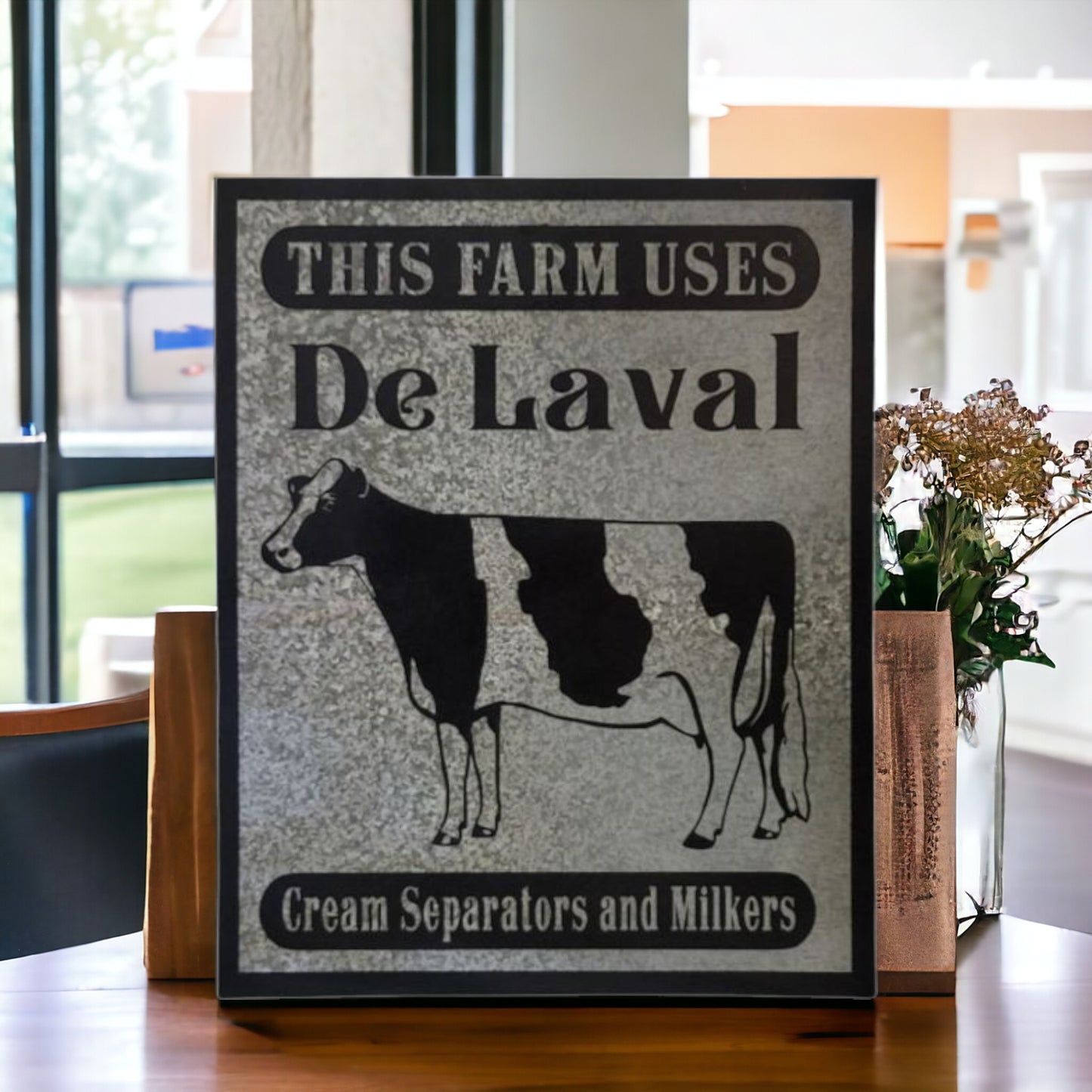 retro de laval farm sign 