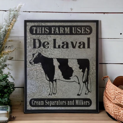 retro de laval farm sign 