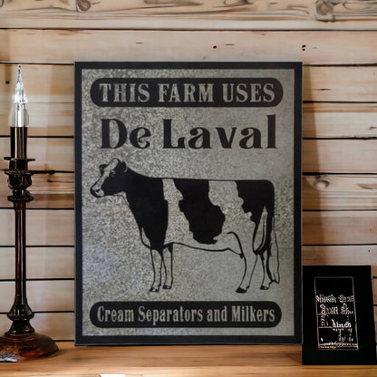 retro de laval farm sign 