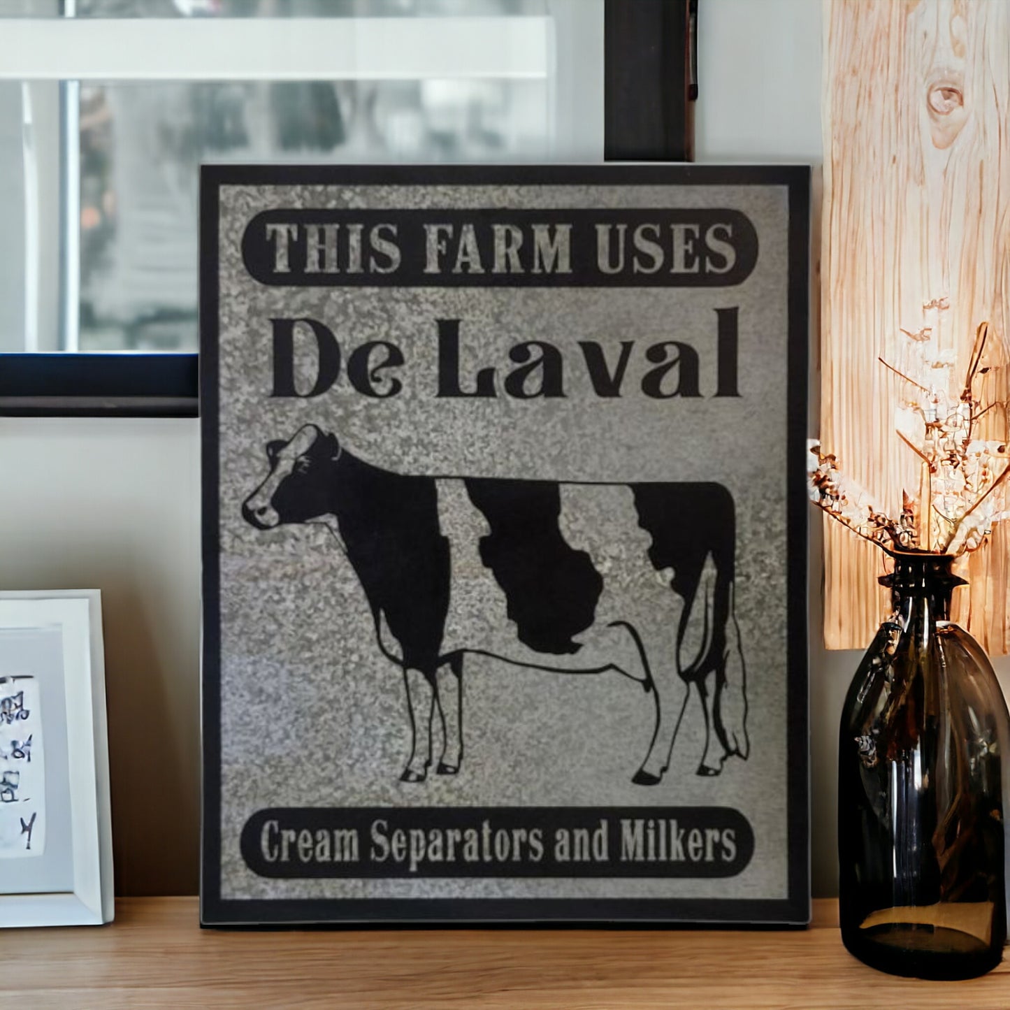 retro de laval farm sign 