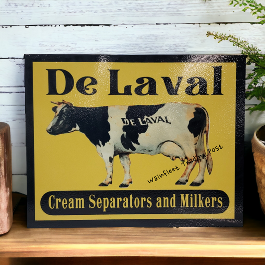 retro de laval farm sign 