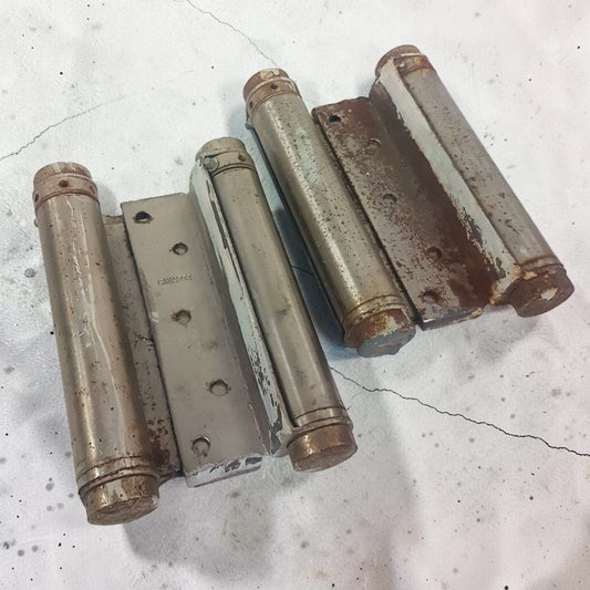 Vintage 6” Double Acting Door Hinges Pair