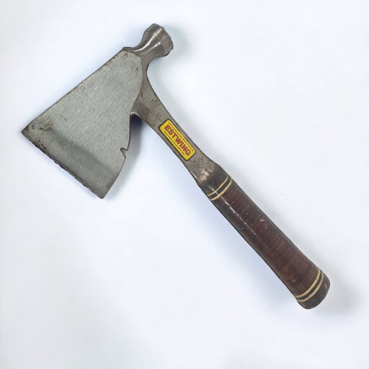 Estwing Hatchet Stacked Leather Handle Vintage