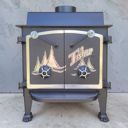 Fisher Grandma Bear Wood Stove Top Vent – Nickel Doors Fully Refurbished