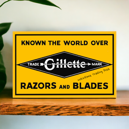 gillette Razor and Blades barber sign 