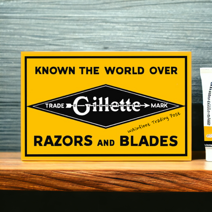 gillette Razor and Blades barber sign 