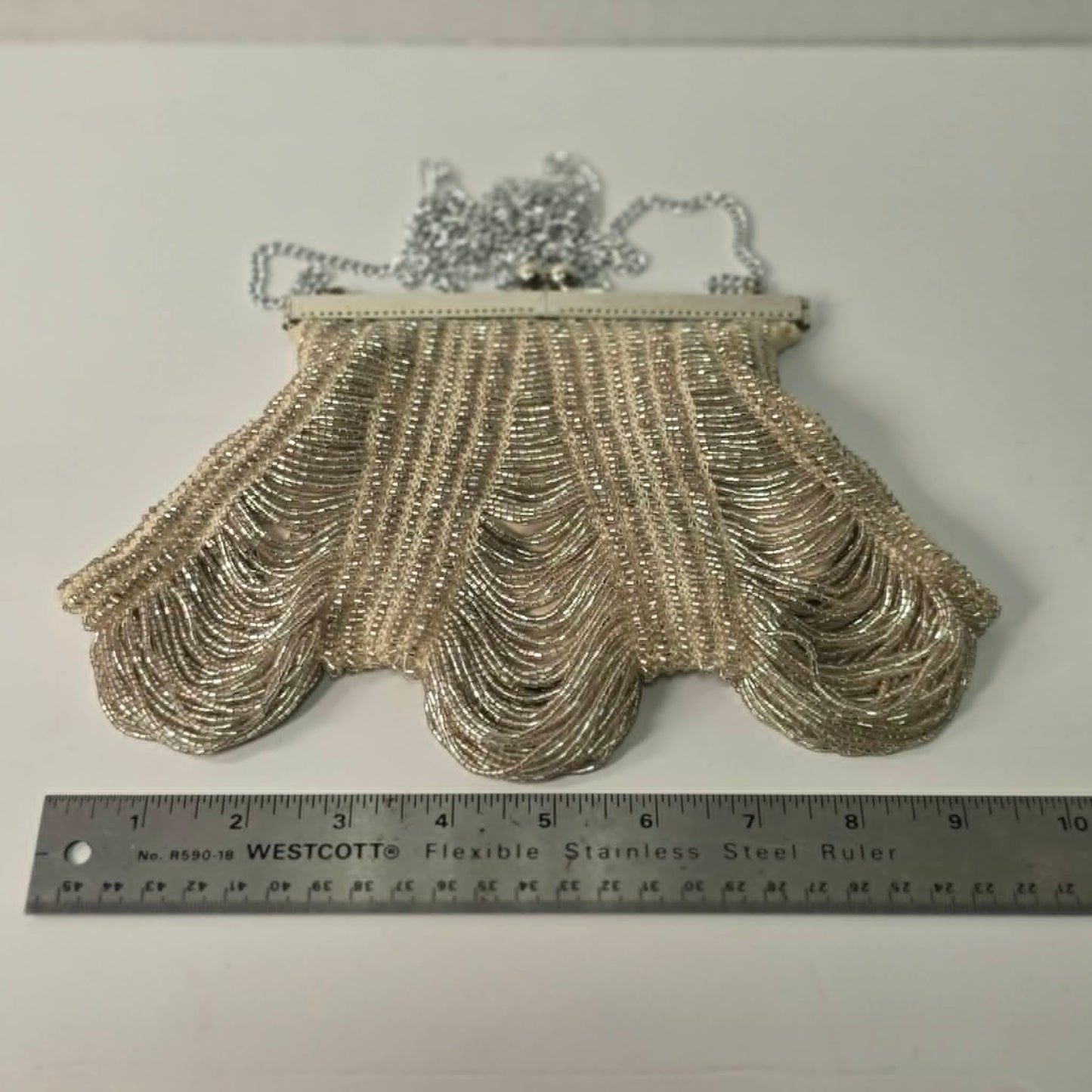 Vintage Flapper Style Beaded Shoulder Clutch by Jacqui Uza