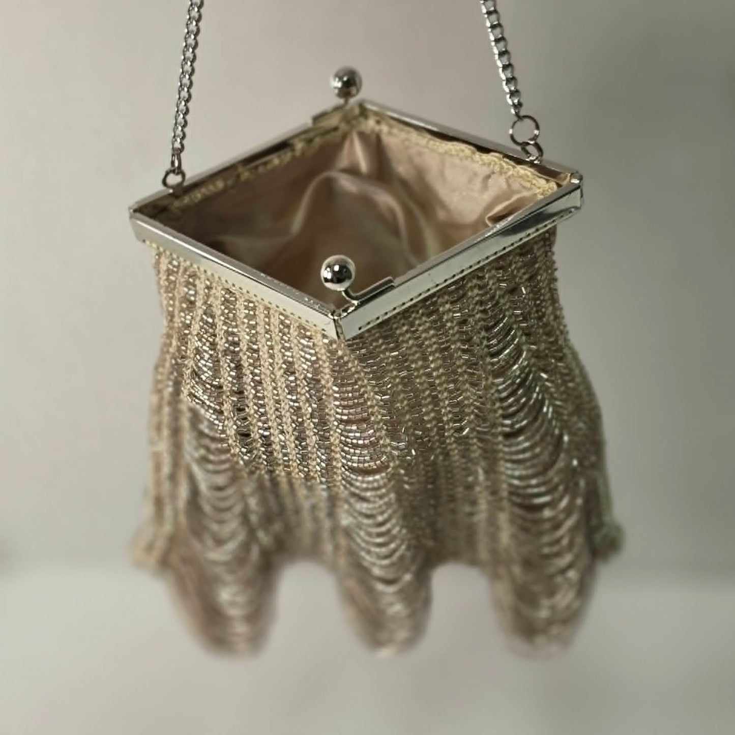Vintage Flapper Style Beaded Shoulder Clutch by Jacqui Uza