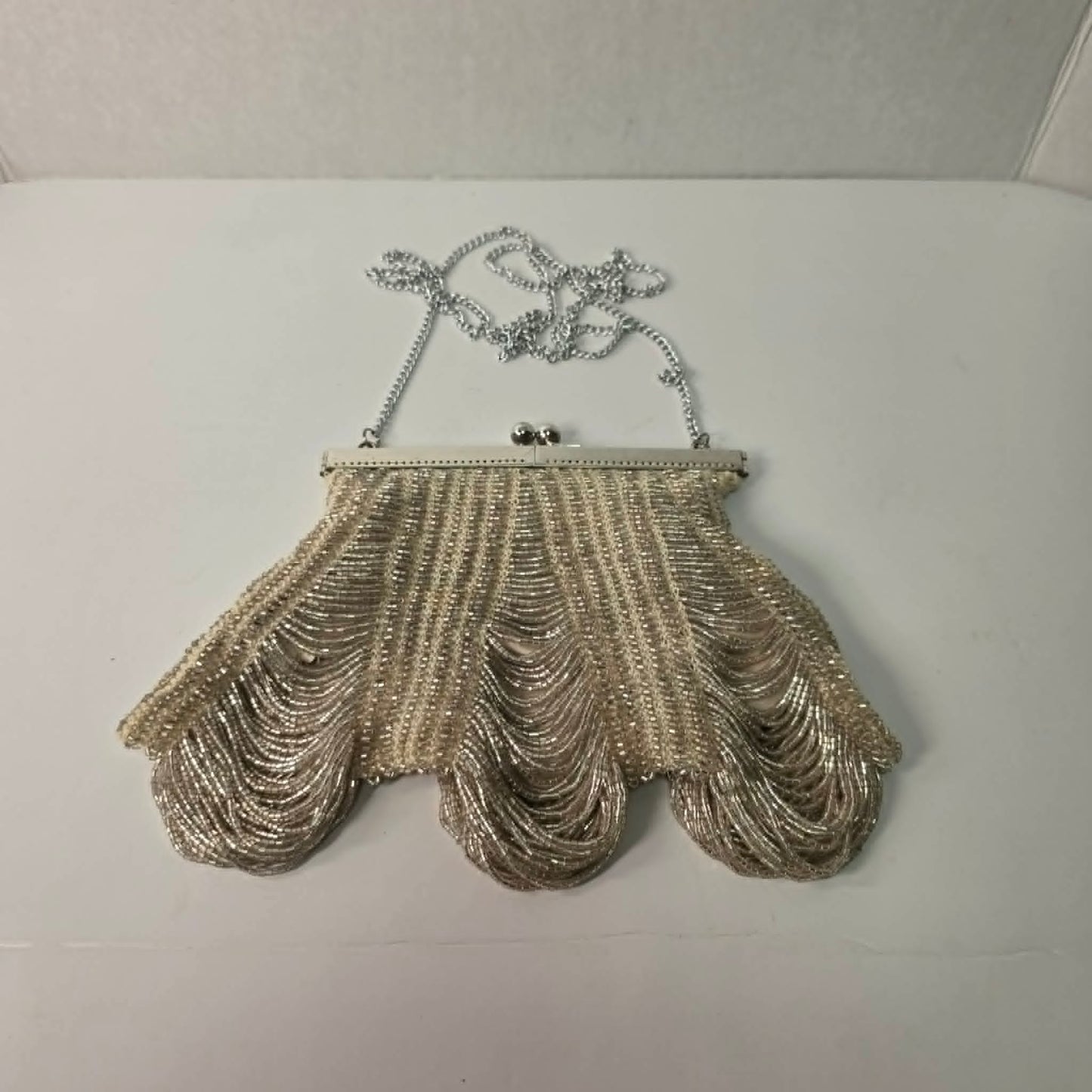 Vintage Flapper Style Beaded Shoulder Clutch by Jacqui Uza