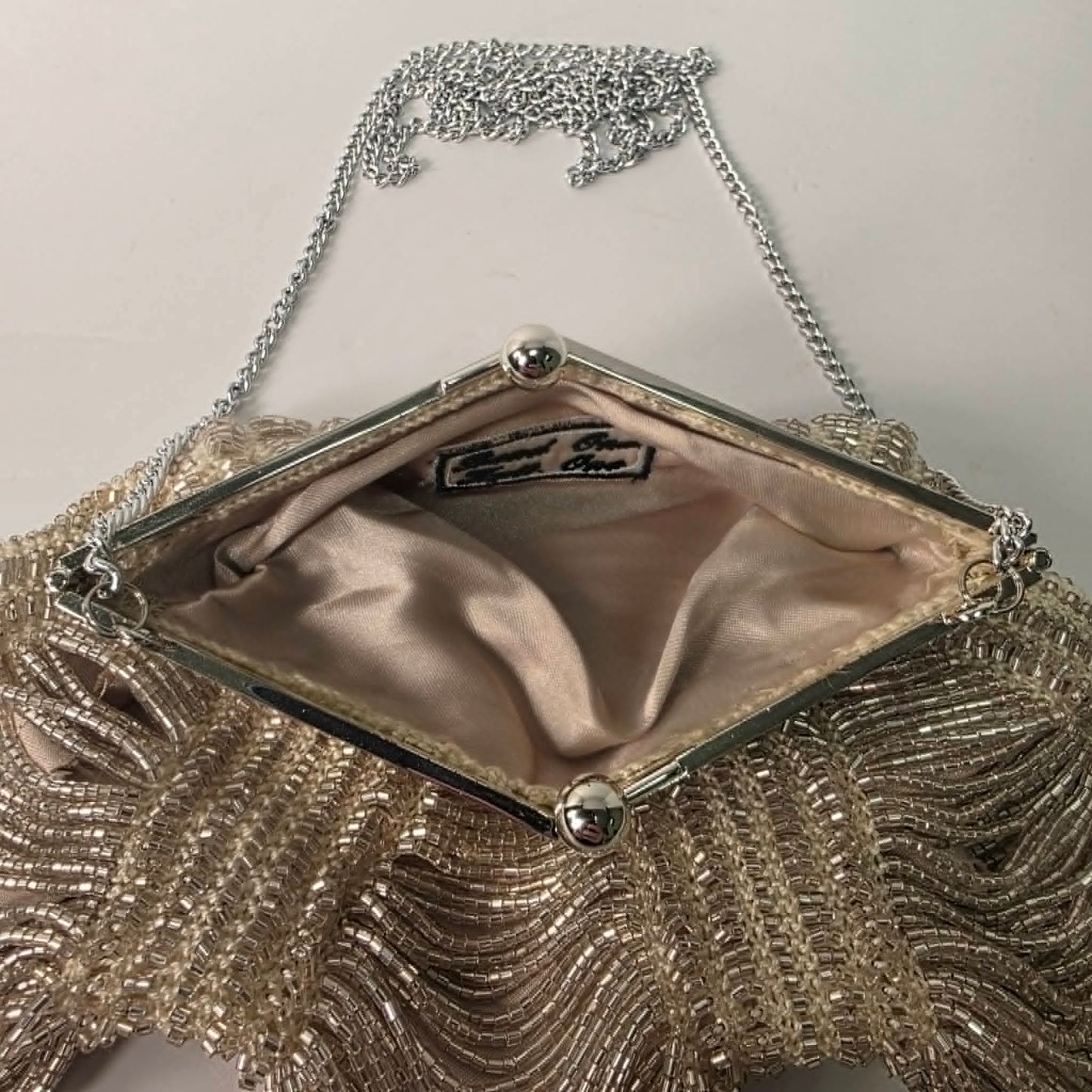 Vintage Flapper Style Beaded Shoulder Clutch by Jacqui Uza