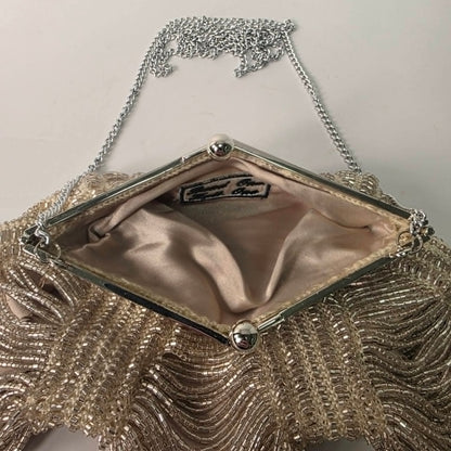 Vintage Flapper Style Beaded Shoulder Clutch by Jacqui Uza
