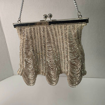 Vintage Flapper Style Beaded Shoulder Clutch by Jacqui Uza