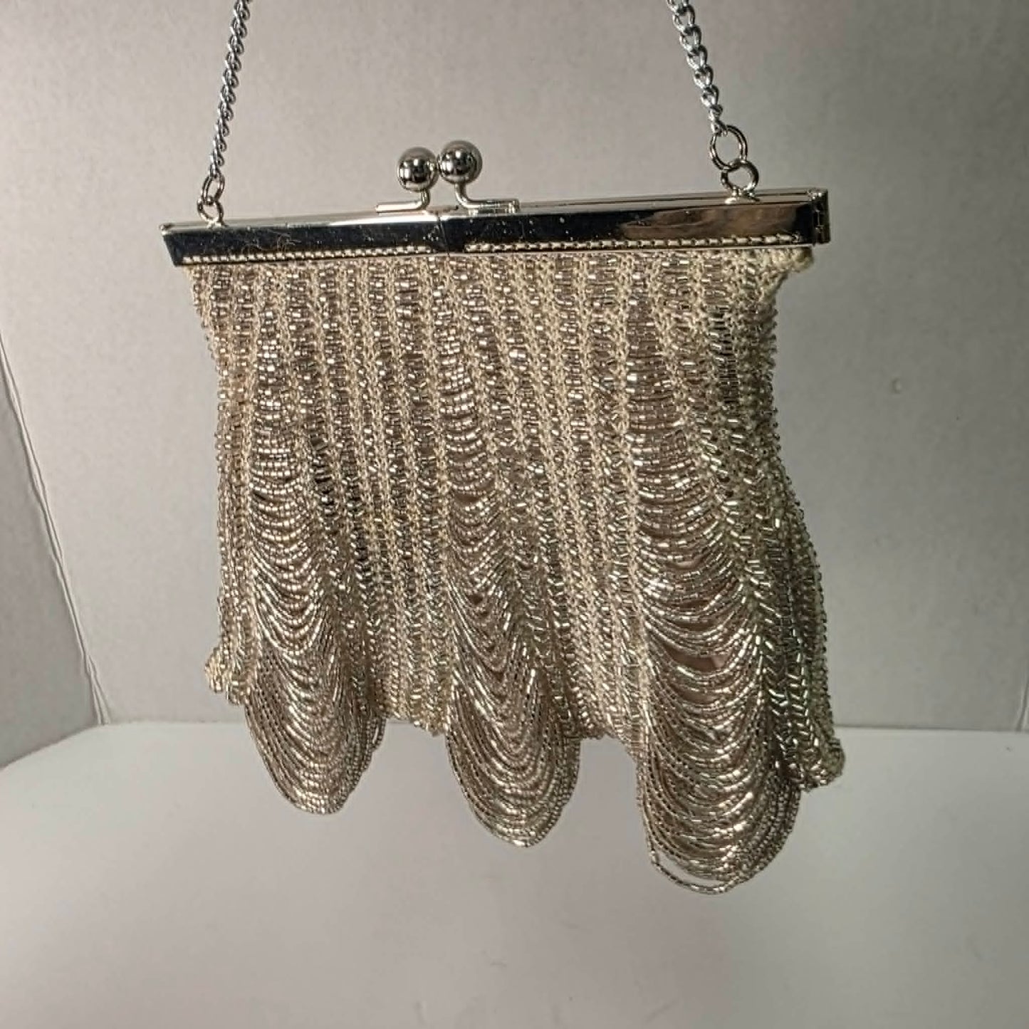 Vintage Flapper Style Beaded Shoulder Clutch by Jacqui Uza