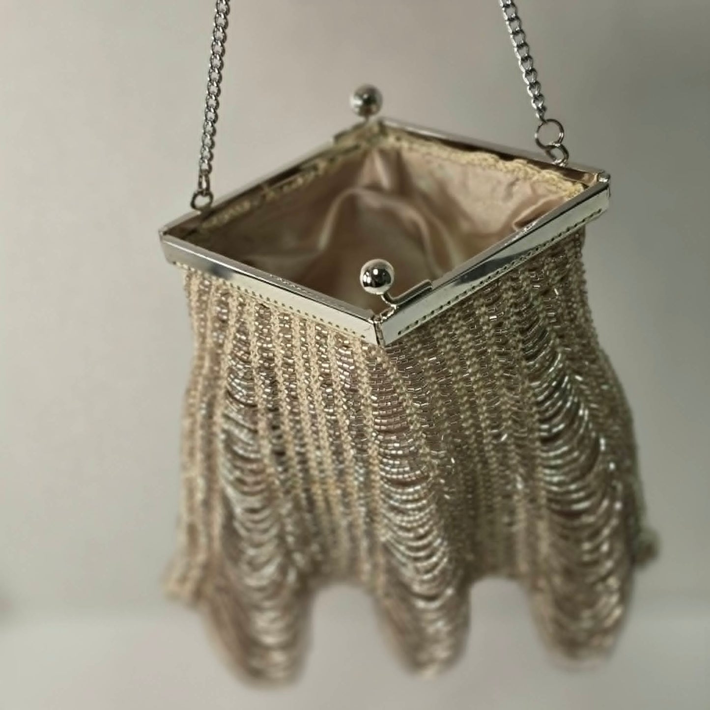 Vintage Flapper Style Beaded Shoulder Clutch by Jacqui Uza