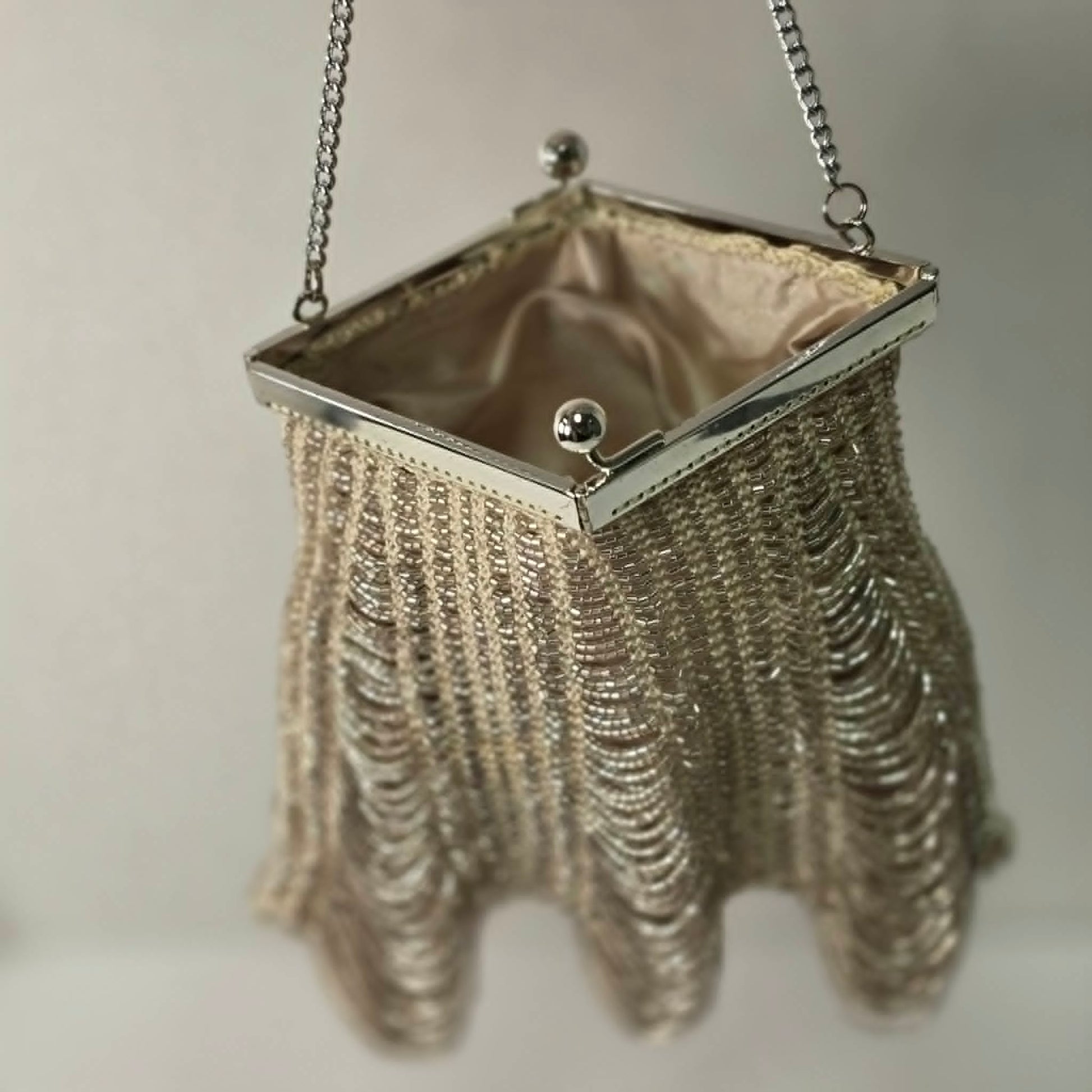 Vintage Flapper Style Beaded Shoulder Clutch by Jacqui Uza