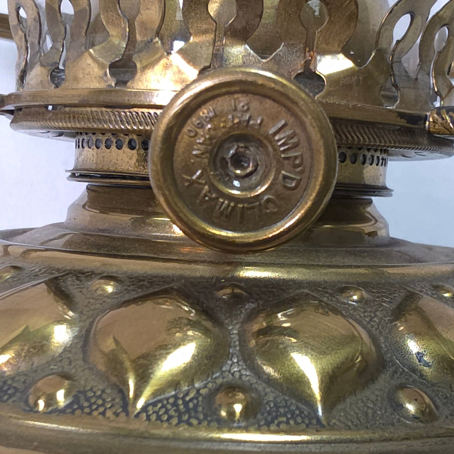 Victorian Gone With the Wind Oil Lamp Improved Climax 1890