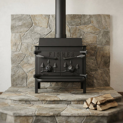 Fisher Grandpa Bear Wood Stove Top Vent  Fully Restored