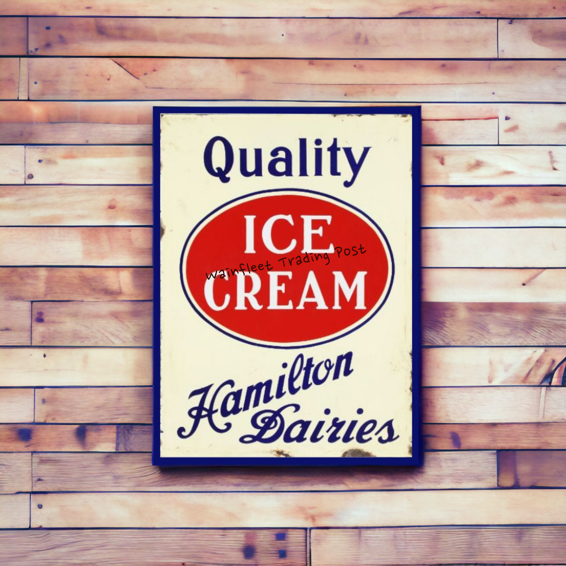 Hamilton Dairies Ice Cream Sign Retro Decor 