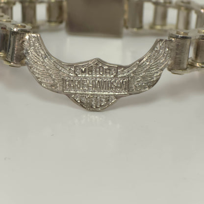 Harley Davidson Chain Bracelet Open Wings Emblem 8.25” Biker Jewelry Heavy Link