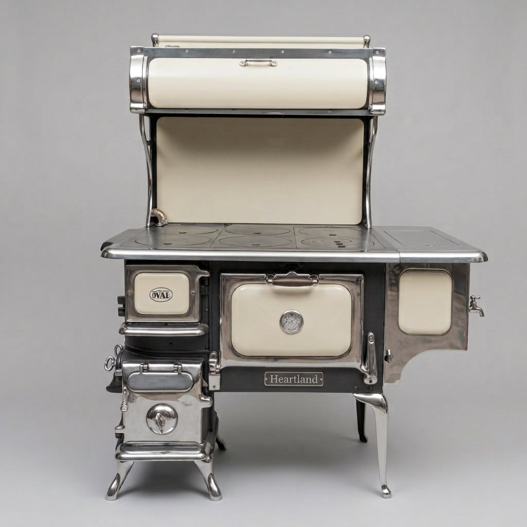 Heartland Oval Wood Cook Stove Kitchen Range with Oven