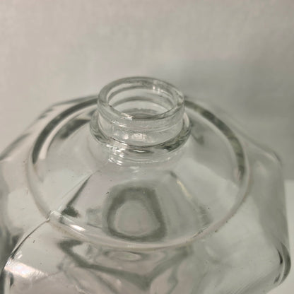 Vintage Hexagon Glass Oil Lamp Font 8.5”