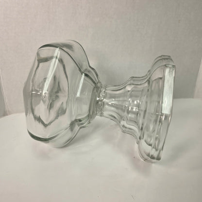 Vintage Hexagon Glass Oil Lamp Font 8.5”