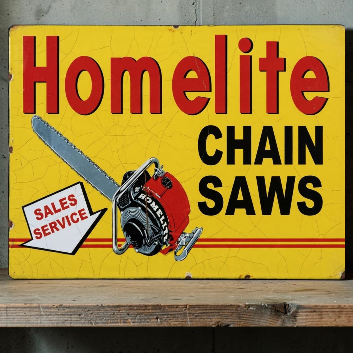 Homelite chainsaw sales sign
