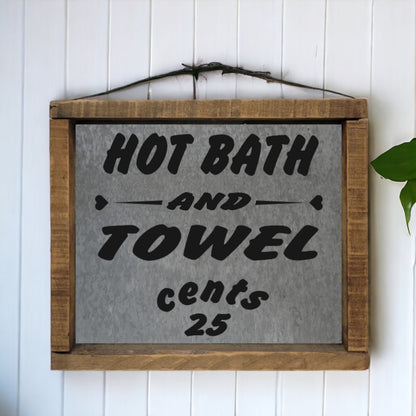 hot bath sign 25 cents 