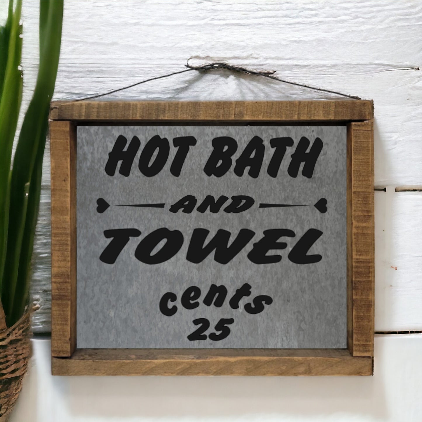 hot bath sign 25 cents 