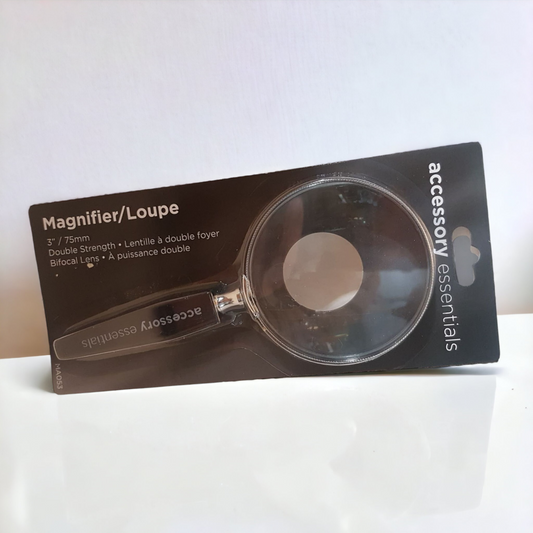 Bifocal Magnifying Glass 2x With 4x Bifocal Lens